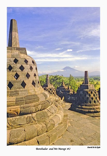 Borobudur and Mt Merapi No.2
